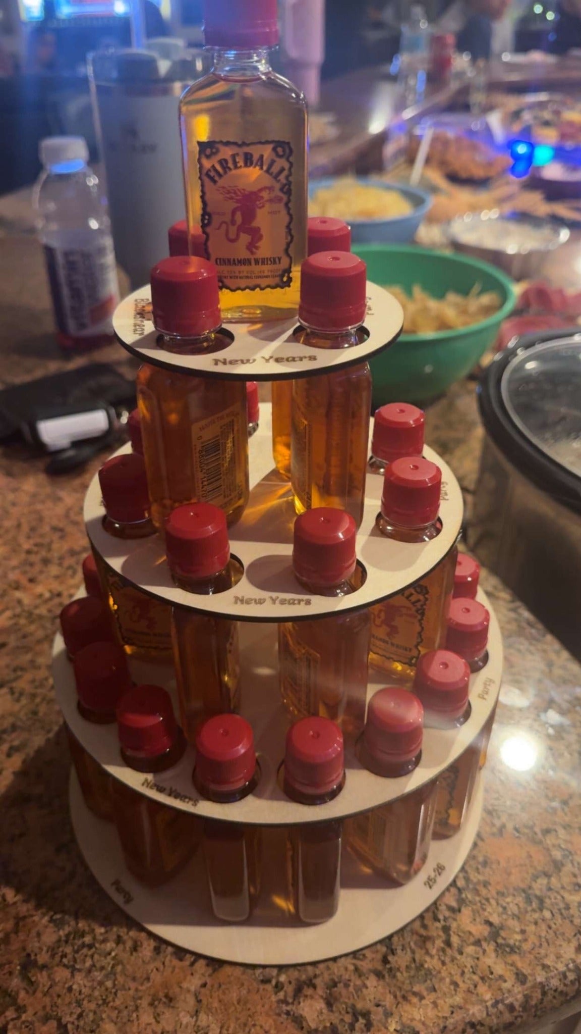 Custom Engraved Fireball Shot Tower – Holds 29 Minis